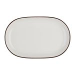 Porser Modest Brown Oval Kayık Tabak 18 cm