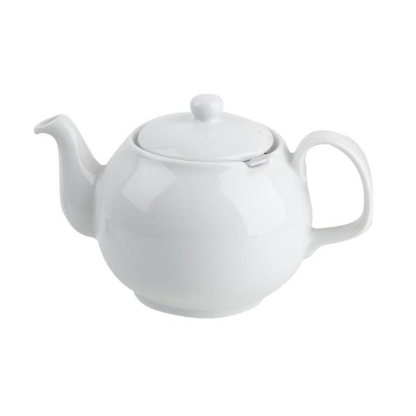 Porselen Beyaz Kapaklı Demlik 975Cc   