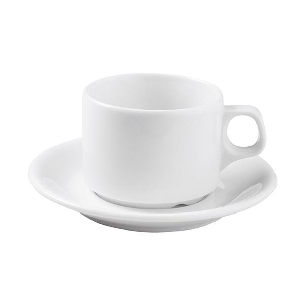 Porselen İstanbul Beyaz Tabaklı Çay Finc