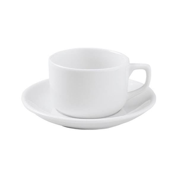 Porselen Soley Beyaz Tabaklı Çay Fincanı