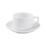 Porselen Soley Beyaz Tabaklı Çay Fincanı