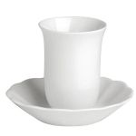 Porselen Beyaz Tabaklı Çay Bardağı 100Cc