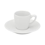 Porselen Bella Beyaz Tabaklı Kahve Finca