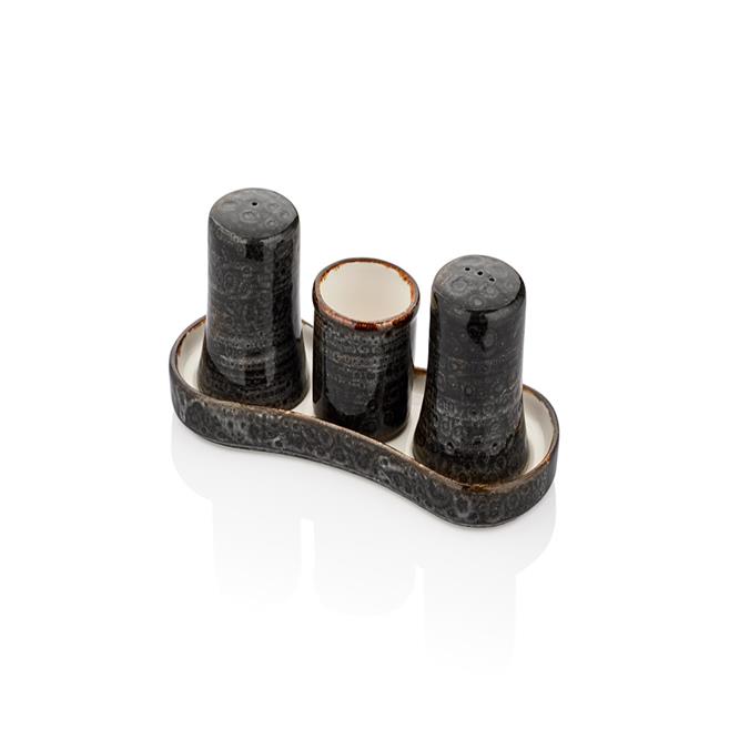 Cowry Black Gastro Tuzluk Biberlik Kürdanlık Seti