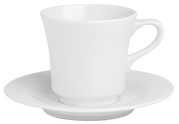 Porselen Bella Beyaz Tabaklı Çay Fincanı