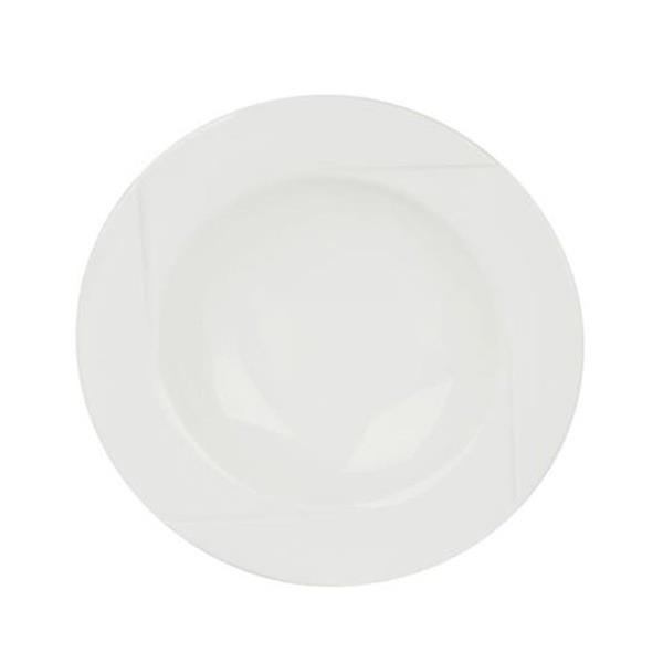 Porselen Fourline Beyaz Çukur Tabak 22Cm