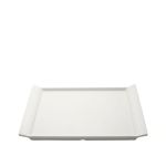 Beyaz Melamin A.B. Kulplu Tepsi 37X25 Cm