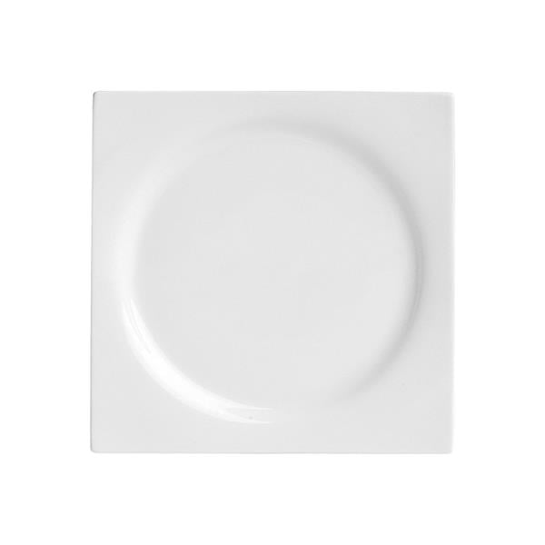 Porselen Zen Beyaz Düz Tabak 18X18Cm  