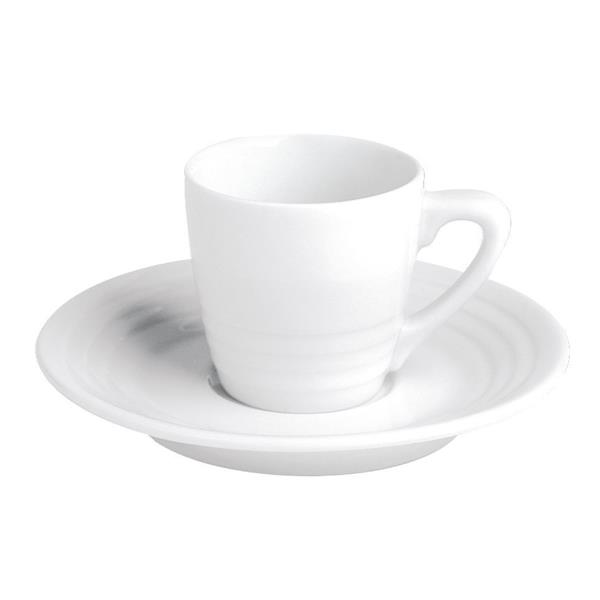 Porselen Focus Beyaz Tabaklı Kahve Finca