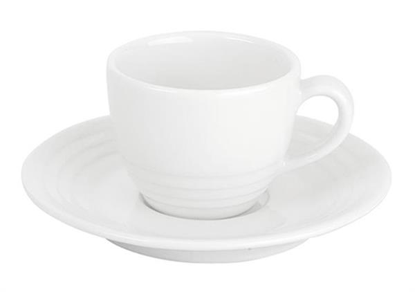 Porselen Focus Beyaz Tabaklı Kahve Finca