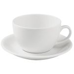 Porselen Soley Beyaz Tabaklı Çay Fincanı