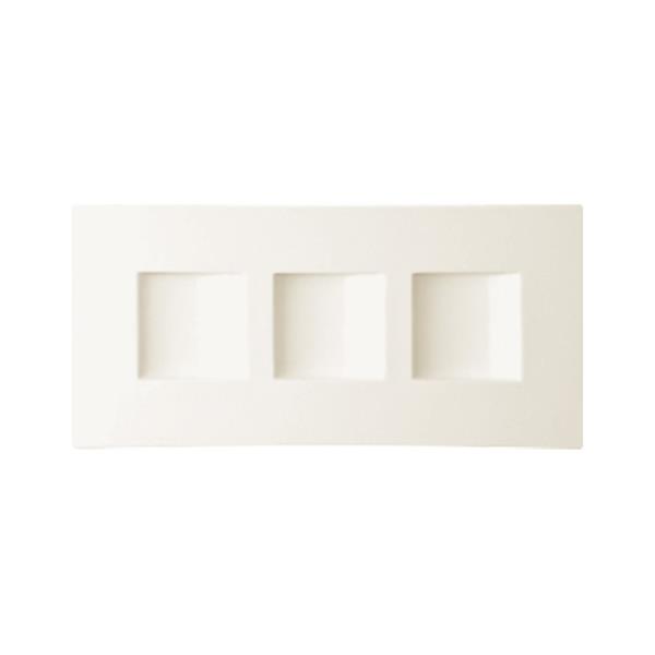 Porselen All Spice 3 Bölmeli Dikdörtgen Tabak