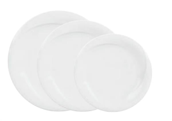 Porselen Troy Beyaz Düz Tabak 17Cm   