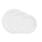 Porselen Troy Beyaz Düz Tabak 17Cm   