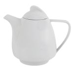 Porselen Collet Beyaz Kapaklı Kahvedanlı