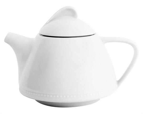 Porselen Collet Beyaz Kapaklı Demlik 700