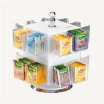 Döner Akrilik Poşet Çay Standı 16'lı