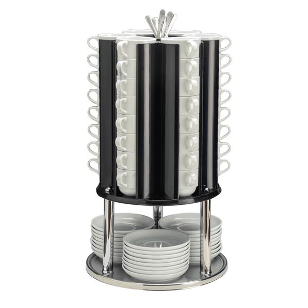 Metal Altlı Döner Tabak, Fincan, Kaşık Standı