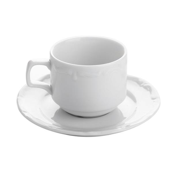 Porselen Maria Beyaz Tabaklı Kahve Finca