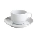 Porselen Bella Beyaz Tabaklı Çay Fincanı