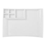 Porselen Milano Bölmeli Servis Tabağı