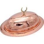 Bakır Kubbe Kapaklı Kayık Sahan 40 cm