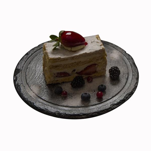 Yuvarlak Tabak Oluklu Naturel Kenar