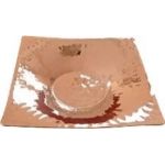 Bakır Kare Çay Tabağı 10 cm