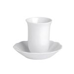 Porselen Beyaz Tabaklı Çay Bardağı 100Cc