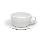 Porselen Halley Beyaz Tabaklı Çay Fincan