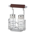 Tuzluk Biberlik Silindir Deri Saplı Set