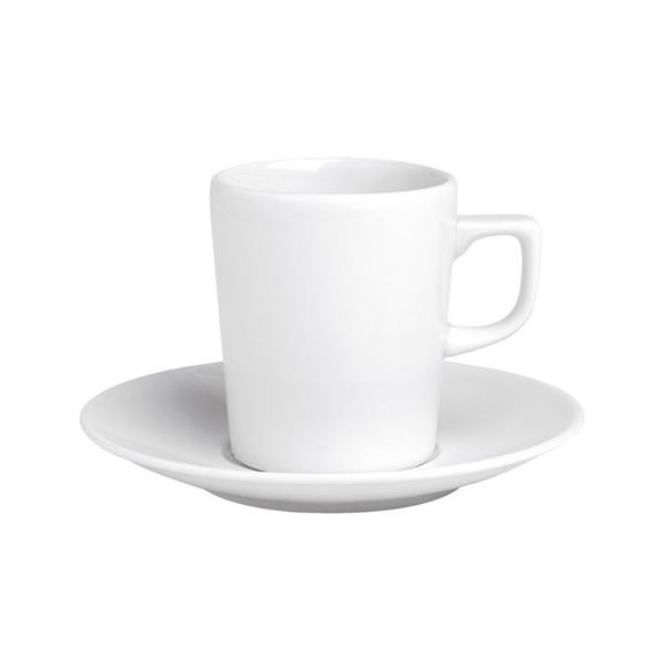 Porselen Soley Beyaz Tabaklı Çay Fincanı