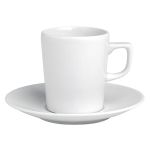 Porselen Soley Beyaz Tabaklı Çay Fincanı