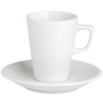 Porselen Soley Beyaz Tabaklı Kahve Finca