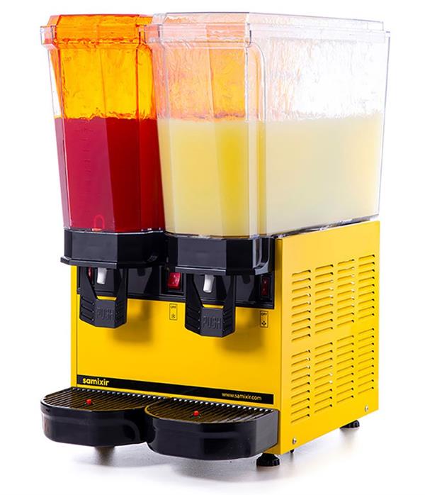 Klasik Twin Fıskiyeli+Fıskiyeli Soğuk İçecek Dispenseri 20+20 Litre Sarı 40.SSY