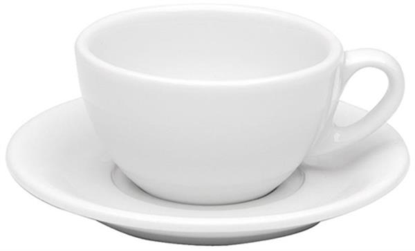 Porselen Beyaz Tabaklı Çay Fincanı 175Cc