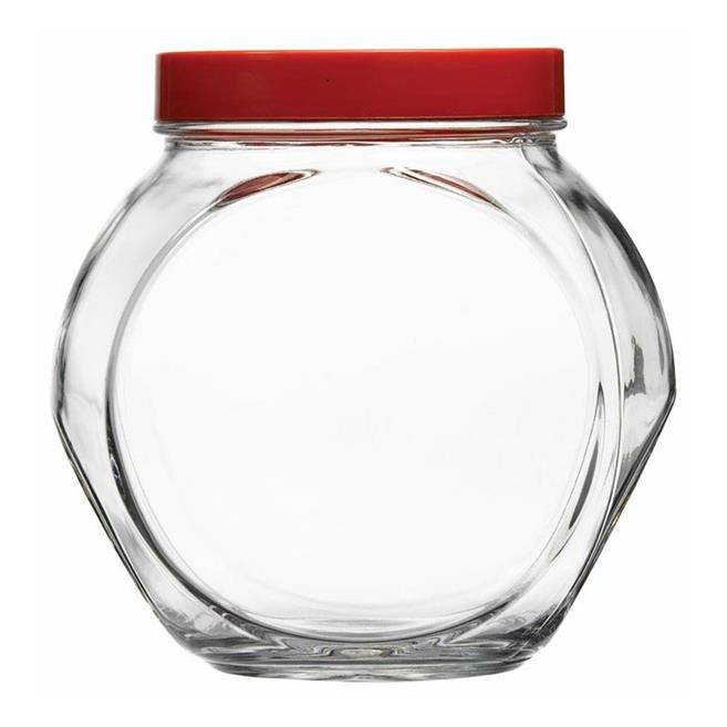 80002 Bella Kırmızı Kapaklı Kavanoz