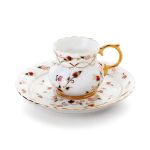 Porselen Gül Desenli Kahve Fincan Takımı