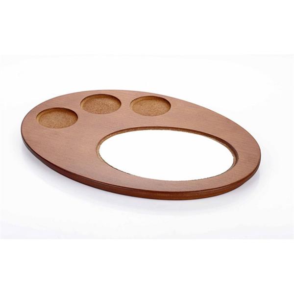 Döküm Saplı Fajita Tava Ahşap Altlığı