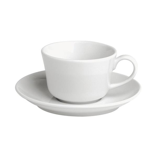 Porselen Luna Beyaz Tabaklı Çay Fincanı 