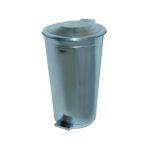 Galvaniz Pedallı Çöp Kovası