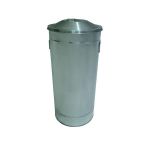 Galvaniz Kapaklı Çöp Kovası