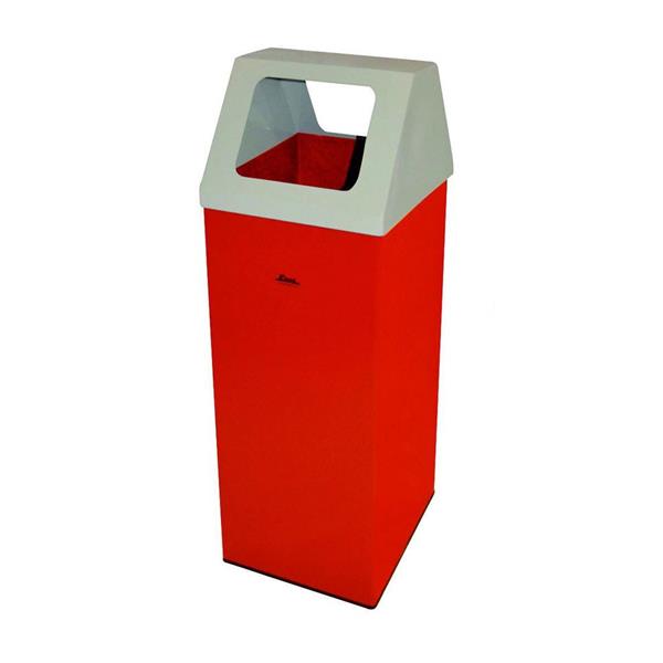 Kare Kapaklı Boyalı Çöp Kovası
