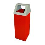 Kare Kapaklı Boyalı Çöp Kovası