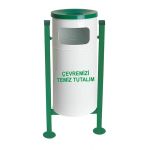 Paslanmaz Çelik Ayaklı Çöp Kovası
