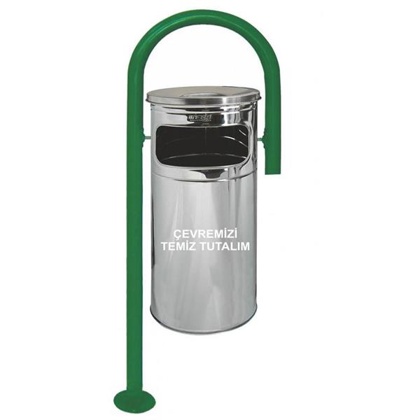 Paslanmaz Çelik Ayaklı Çöp Kovası
