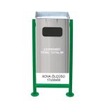 Paslanmaz Çelik Ayaklı Çöp Kovası