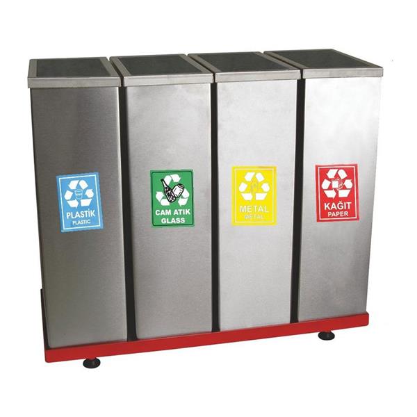 Paslanmaz Geri Dönüşüm Çöp Kovası Grubu