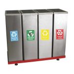 Paslanmaz Geri Dönüşüm Çöp Kovası Grubu