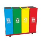 Boyalı Geri Dönüşüm Çöp Kova Grubu